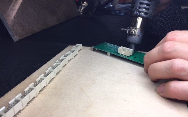 LED-Board connector smd handsoldering
