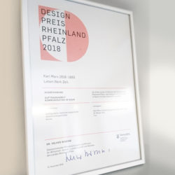 Design Preis Rheinland Pfalz 2018 Urkunde Kategorie Kommunikation im Raum