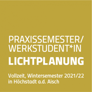 Praktikum Lichtplanung Praxissemester, Werkstudent*in